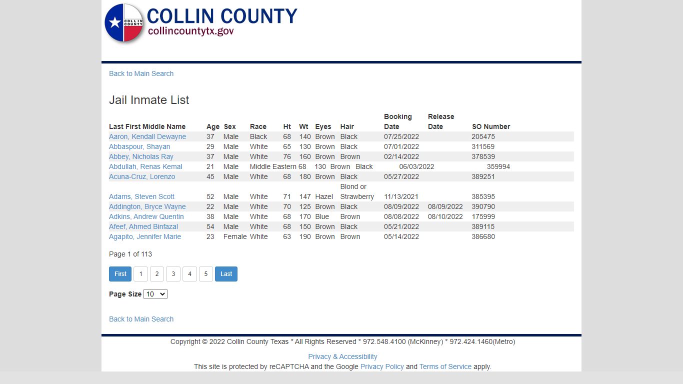 Judicial Online Search - Collin County